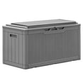 thumbnail image 3 of Homall Coffre de Terrasse Extérieur en Résine de 100 Gallons pour Toutes les Conditions Météorologiques, Solution de Rangement Verrouillable et Étanche avec Rangement pour Coussins, Gris, 3 of 7