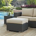 thumbnail image 3 of Modway Sojourn Aluminum and Rattan Patio Ottoman in Canvas/Antique Beige, 3 of 3