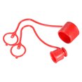 thumbnail image 1 of Unique Bargains 1x3/2' ID PVC Flat Face Hydraulic Quick Coupling Dust Cap and Plug Kit, Red 2Set, 1 of 5