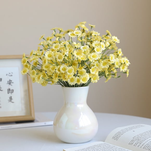 Jardin 6 Arrangements Floraux avec Camomille et Petites Marguerites pour une Déco Maison Fraîche Aménagement de Mariage Centre de Table de Salon