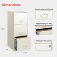 thumbnail image 3 of Space Solutions 18in 3 Drawer Vertical Organizer Cabinet for Office, White, 3 of 7