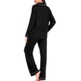thumbnail image 5 of yievot Ensembles de Pyjamas pour Femmes Pyjama à Simple Boutonnage Automne Hiver Manches Longues Pantalon de Pyjama Ensemble Deux Pièces, 5 of 5