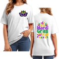 thumbnail image 1 of Outfmvch Chemises Mardi Gras pour Femmes, T-Shirts Graphiques, T-Shirts de Carnaval, T-Shirt Graphique, Vêtements Mardi Gras, C'est Mardi Yall T-Shirt à Manches Courtes Col Rond Imprimé Lettres pour Femmes Blanc 1 S, 1 of 4