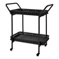 thumbnail image 1 of Jeco Wicker Patio Serving Cart in Black, 1 of 7