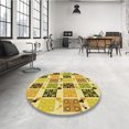 thumbnail image 4 of Ahgly Company Tapis d'Intérieur Lavable en Machine Carré Transitionnel Bisque Foncé Marron, 7 Pieds Carré, 4 of 7