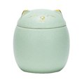 thumbnail image 4 of Transemion Pot à Thé en Céramique Portable Anti-Humidité Grande Capacité et Mignon Robuste et Durable en Céramique Forme de Chat Pots à Thé en Céramique Vert 150ml 5ensemble, 4 of 6