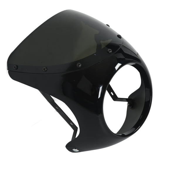 Motorcycle Windshield, Protective ABS Universal Headlight Fairing 7in For Most Motorcycles Glossy Black