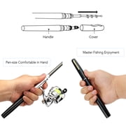 Fishing Pocket Collapsible Fishing Rod Reel Combo Mini Pen Fishing Pole Kit Telescopic Fishing Rod  Reel Combo Kit