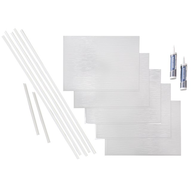 FASÄDE Ripple Decorative Vinyl Backsplash 15 sq ft Kit in Matte White