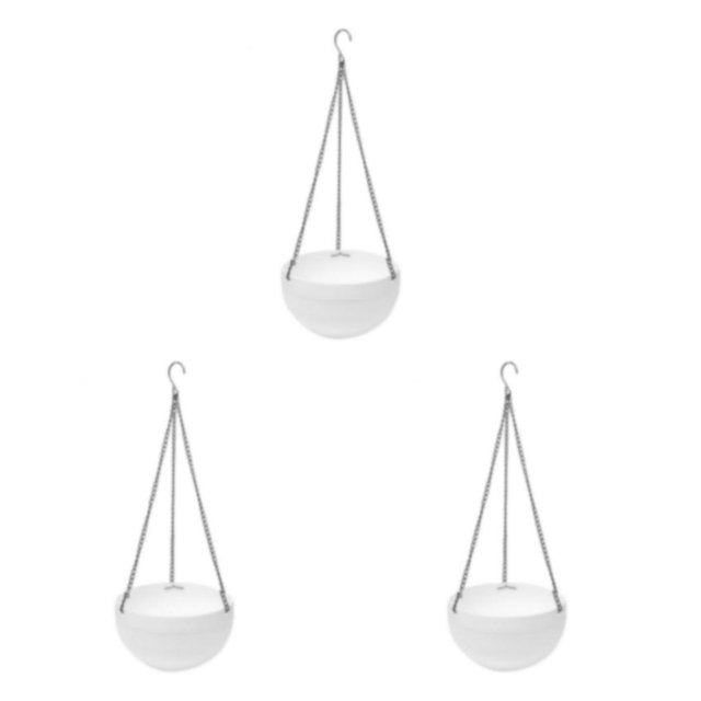 Maytalsory 2piece Practical And Versatile Hanging Flower Pots For Indoor And Outdoor Spaces white 3Set