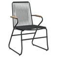 thumbnail image 3 of vidaXL Ensemble de Salle à Manger de Jardin 5 Pcs Rotin PVC Noir, 3 of 5