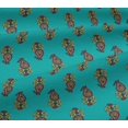 thumbnail image 5 of oneOone Viscose Jersey Fabric Leaves & Paisley Block Printed Craft Fabric BTY 60 Inch Wide, 5 of 5