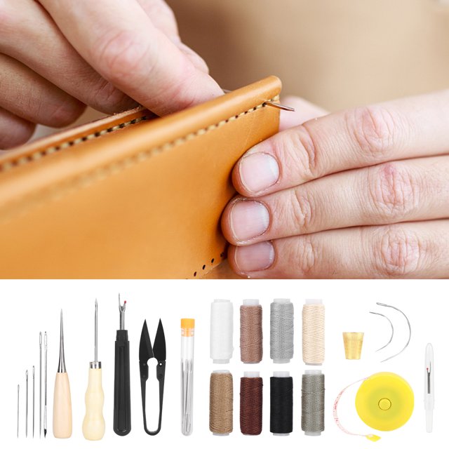 Leather Craft Tools, Leather Repair Kit, Practical Leather Craft Tool Kit for DIY Craft Sewing Leather Crafts