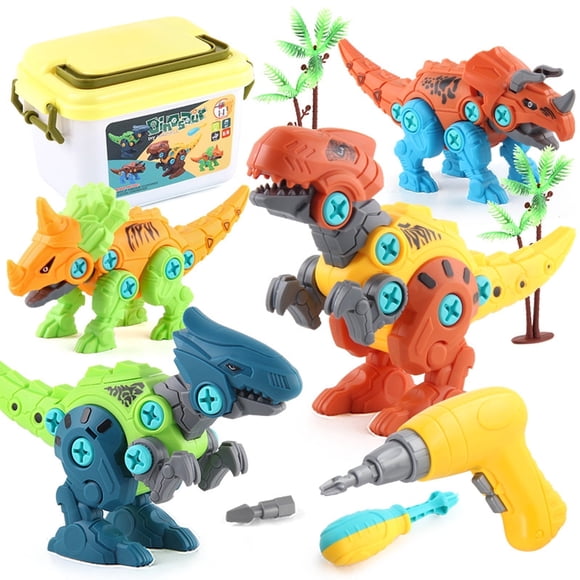 Anpro Jouets Dinosaures à Démonter pour Enfants, Ensemble de Jouets Éducatifs de Construction de Dinosaures avec Perceuse Électrique pour Garçons et Filles de 3+ Ans