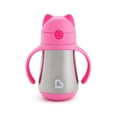 thumbnail image 1 of Munchkin Cool Cat™ Stainless Steel Straw Cup, 8oz, Pink, 1 of 5