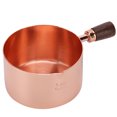 thumbnail image 3 of ANGGREK Wooden Handle Sauce Pan, Stainless Steel Sauce Pot Rose Gold For Cooking Kitchen Ware, 3 of 8