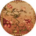 thumbnail image 1 of Ahgly Company Tapis d'Intérieur Lavable à la Machine, Carré, Transitionnel, Orange, Tapis de Zone, 3 Pieds Carré, 1 of 7