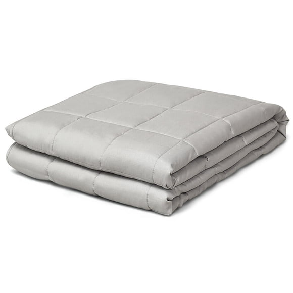 20 lbs Weighted Blankets 100% Cotton w/ Glass Beads Light Grey 60"x80"