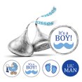 thumbnail image 1 of Darling Souvenir It's A Boy Stickers Candy Chocolate Labels 190 Pcs Party Fabor-White & Blue, 1 of 2