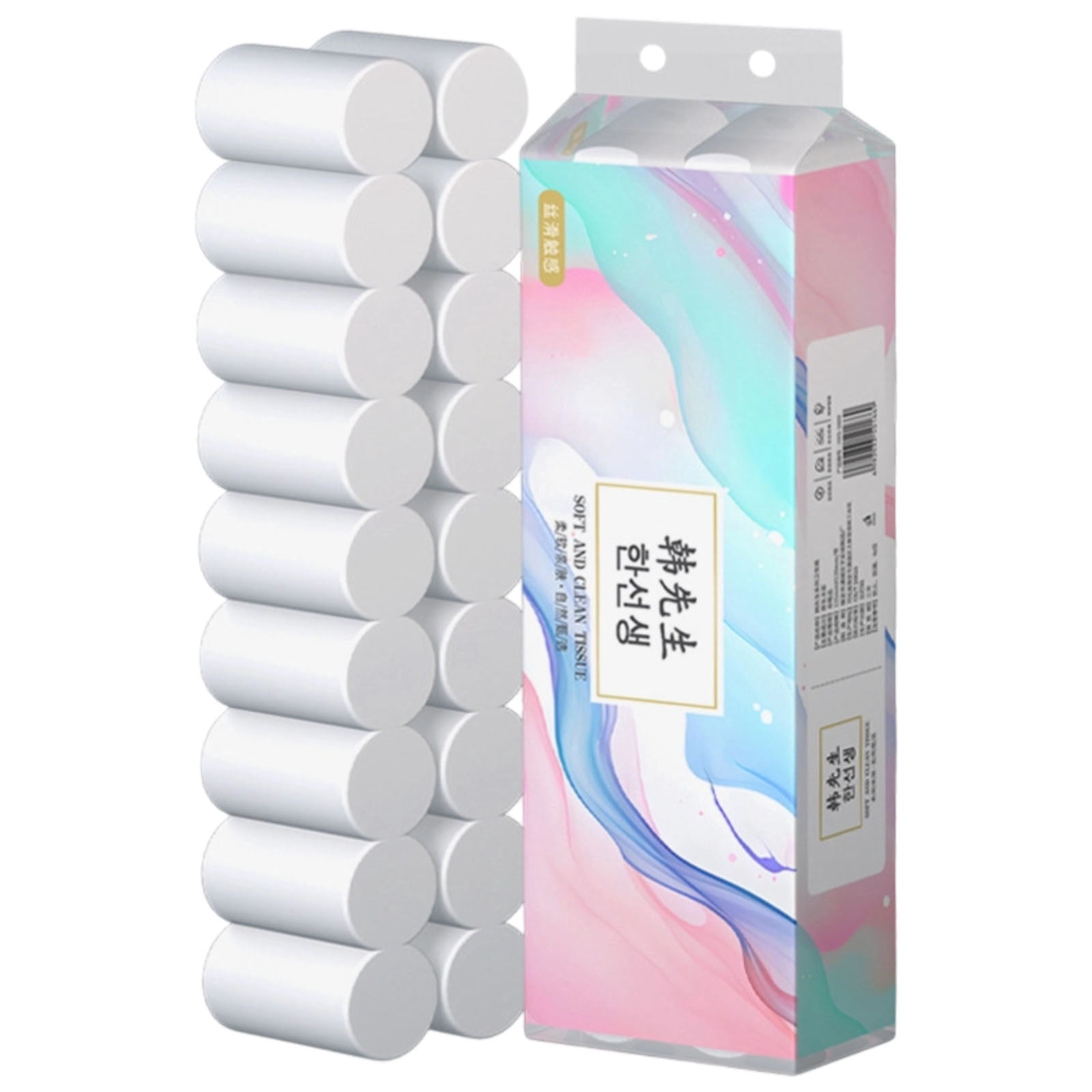 Kyusrd 18 Rolls Of Toilet Paper 4-layer Toilet paper kitchen paper wooden paddles household hand towels affordable packaging
