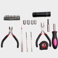 thumbnail image 2 of Pink Hand Tool Set For Home Repairs, Portable Tool Kit With Adjustable Wrench And Multi-Bit Screwdriver, Lifetime Warranty For Women's Basic Household Needs, 2 of 5