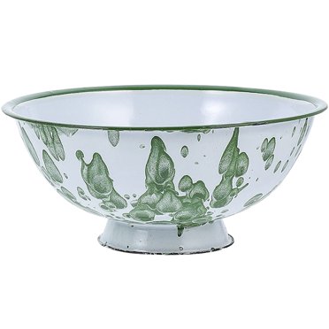 Bol en Émail Bol Alimentaire Classique Bol à Salade Rétro Bol à Céréales sur Pied Bol à Soupe de Nouilles