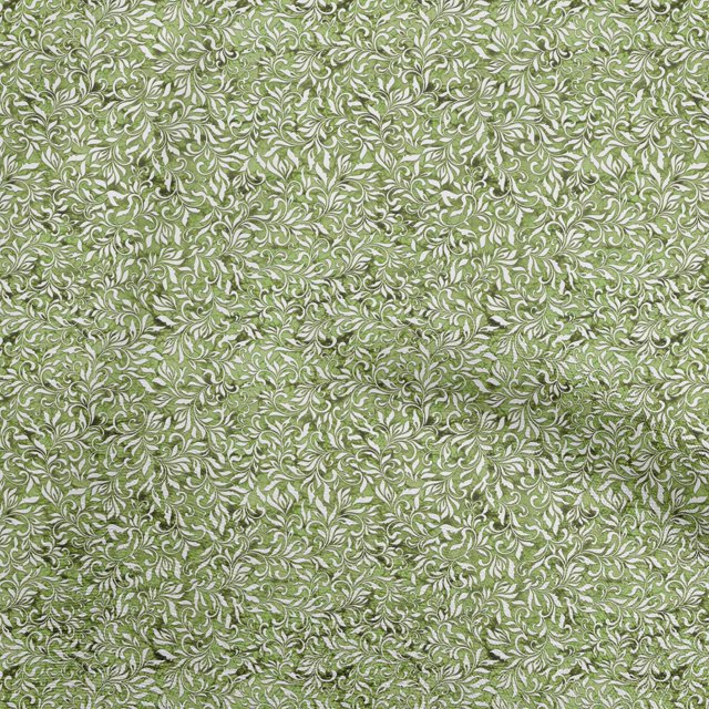 oneOone Cotton Silk Green Fabric Asian Block Craft Projects Decor Fabric Printed By The Yard 42 Inch Wide