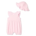 thumbnail image 2 of George Baby Girls' Two Piece Crinkled Romper Set, 2 of 2