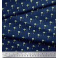 thumbnail image 3 of Soimoi Blue Polyester Crepe Fabric Palm Leaves Fabric Prints by Yard 42 Inch Wide, 3 of 3