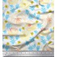 thumbnail image 1 of Soimoi Green Rayon Fabric Floral Printed Fabric 1 Yard 56 Inch Wide, 1 of 3