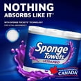 thumbnail image 3 of SpongeTowels UltraPRO Extra Strong & Absorbent Paper Towel, Choose-A-Size® Sheets, 8 = 24 Regular Rolls, 3 of 6