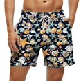 thumbnail image 2 of Kakii Men's Swim Trunks Hawaiian Bathing Mesh Lining Suit Swimsuits Beach Shorts with Pockets, 2 of 6