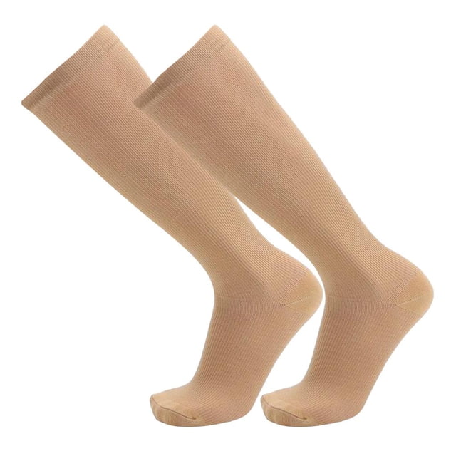 Compression Socks, Compression Socks, Knee Socks for Women, Socks Breathable for Sports, Work, Flying, Traveling - Skin S-M,