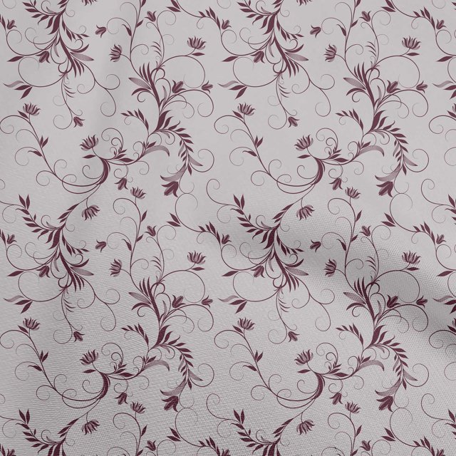 oneOone Silk Tabby Dusty Rose Fabric Asian Scroll Craft Projects Decor Fabric Printed By The Yard 42 Inch Wide