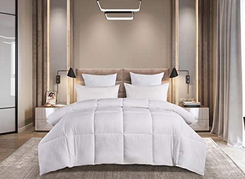 BlueRidge Home Fashion Naples 700 Thread Count Twin in White Color Down Down Alternative Comforter,