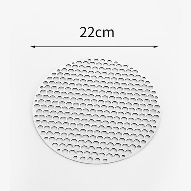 Bgsha Filet Rond pour Gril en Acier Inoxydable Tapis de BBQ Filets à Vapeur pour Four Grille de Barbecue