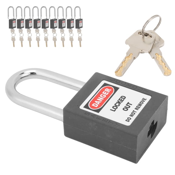 Kit d'Étiquetage de Verrouillage, 10 Ensembles de Cadenas de 1,5 Po Set de Serrure en Acier avec 20 Clés pour la Fabrication de Machines Industrielles