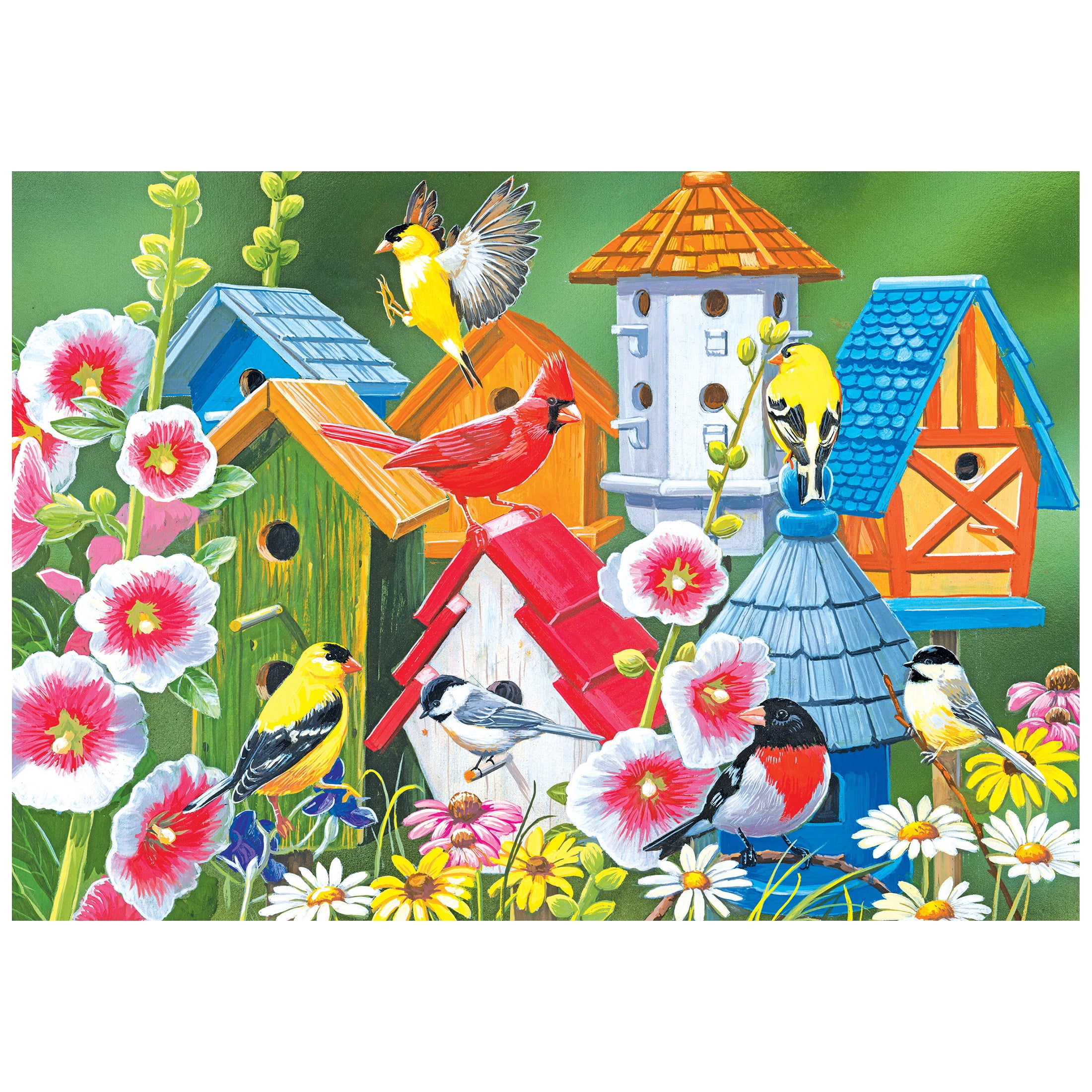 RoseArt - Colorluxe 750 pièces -OISEAUX ET NICHOIRS- Puzzle à emboîter pour adultes