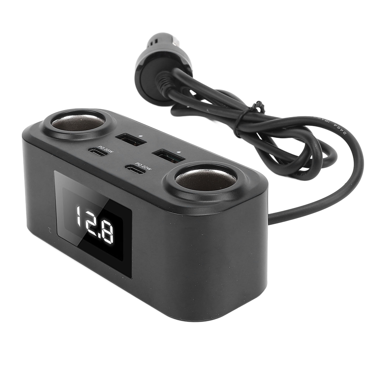 Car Charger Adapter, Intelligent Digital Display 100W Car Cigarette Lighter Power Adapter  for Vans for Cars