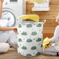 thumbnail image 5 of Linen Patterned Laundry Hamper Open Top Design for Bedroom and Bathroom Durable Breathable Fabric Storage Solution for Clothes Spacious and Stylish, 5 of 5