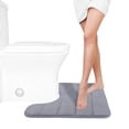 thumbnail image 1 of Dvkptbk Carpets Suits Memory Foam Bath Mat U Shape Toilet Mats Bathroom Rugs Soft Comfortable Water Quick Drying Absorption Non-Slip Thick Machine Washable Easier to Dry Dark Bathroom Accessories, 1 of 7