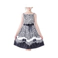 thumbnail image 1 of Robe Fille Léopard à Nœud Papillon Robe de Poupée Surprise pour Fête 12 Ans, 1 of 5