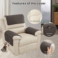 thumbnail image 3 of Todaioua Checkered Pattern Sofa Armrest Cover, Headrest Cover for Recliner Chair Arm Cover, Armchair Slipcover with 2 Storage Pockets, Furniture Protector for Sofa Couch, 3 of 7