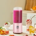 thumbnail image 2 of Portable 2024 Rechargeable Small Juicer Cup Personal For Shakes And With 6 Travel Cup Design For Travel Gym & School Juicer Manual Stainless Dirt Extractor Juicer Pro Manual Juicer with Container, 2 of 4