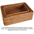 thumbnail image 5 of Wood Handmade Storage Box With Storage Basket Organizer Box Rattan Traditional Rattan For Easy Organizer Box Storage Large basket three-piece, 5 of 5
