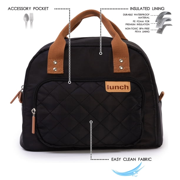 Jetstream Insulated Lunch Bag for Women, Tote Bag with Double