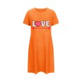 thumbnail image 5 of Amzcrzy Pyjamas pour Femmes Mode Imprimé Cœur Valentines Day Robe Décontractée Confortable à Manches Courtes Chemises de Nuit pour Femmes Valentines Day Cadeaux, 5 of 5