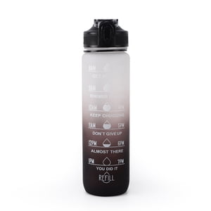 1L Bouteille d'eau avec marquage & Bouteille d'eau de grande capacité en paille avec sangle réutilisable étanche Jug pour randonnées en plein air Sports Gym Fitness