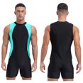 thumbnail image 3 of Eandarui Mens Rash Guard One-Piece Swimsuit Quick-Drying Athletic Wear Beach Holiday Sunbathing Mint Green XL, 3 of 4