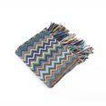thumbnail image 4 of Blue Chevron Throw Blanket, 4 of 5